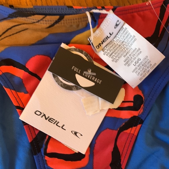 NWT O’Neil Swim Gala Strappy Full Coverage Bikini Bottom‎ Blue Size Large - Picture 11 of 12